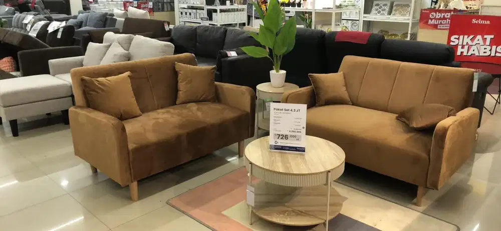 sofa set minimalis elegan
