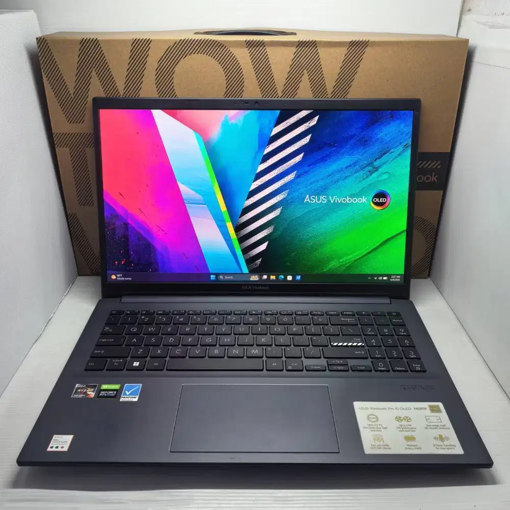 LAPTOP PREMIUM ASUS VIVOBOOK OLED 15 M3500Q 16/512 RTX 3050 LENGKAP DU