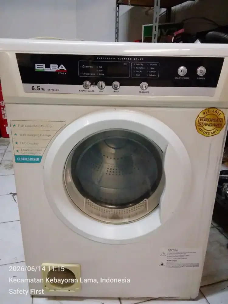 Mesin pengering baju merk Elba Italy