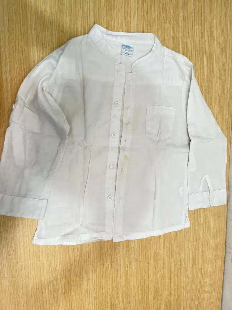 Kemeja anak putih 2pcs