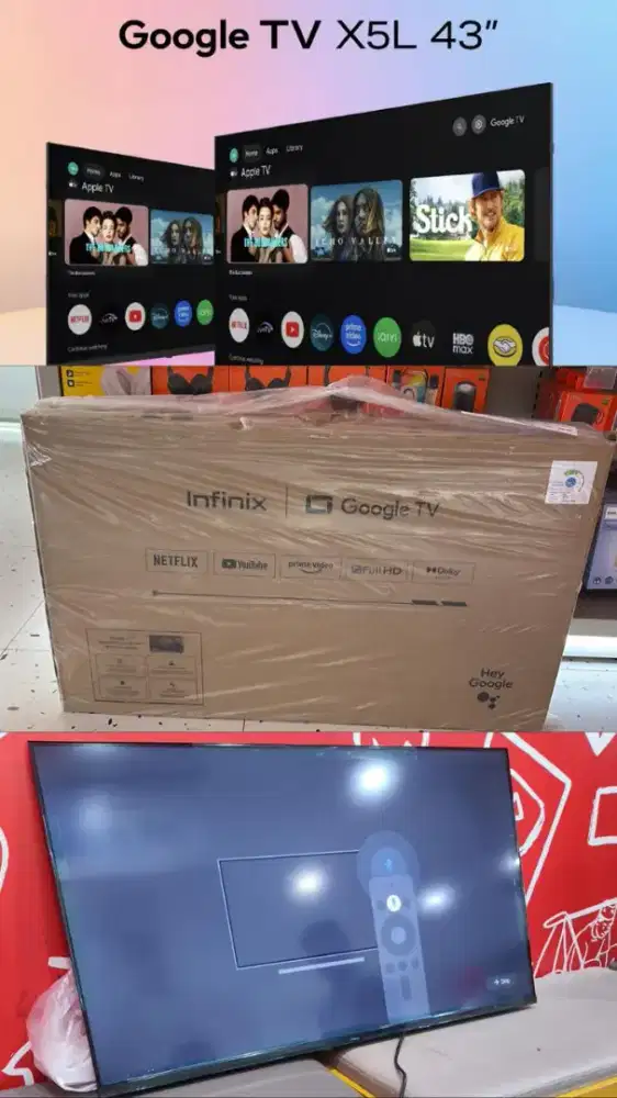 TV Infinix 43 inch X5L Google TV dan merek lain