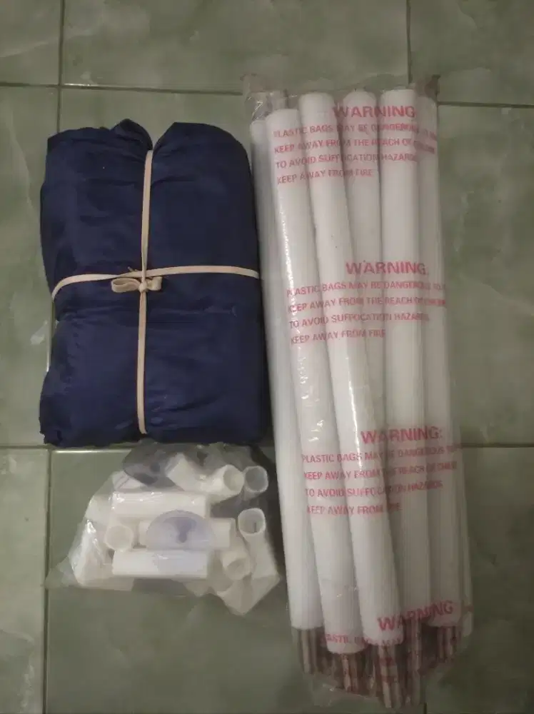 Baby Playpen / Pagar Pembatas Kasur Anak 120x120cm Biru - Kondisi Baru