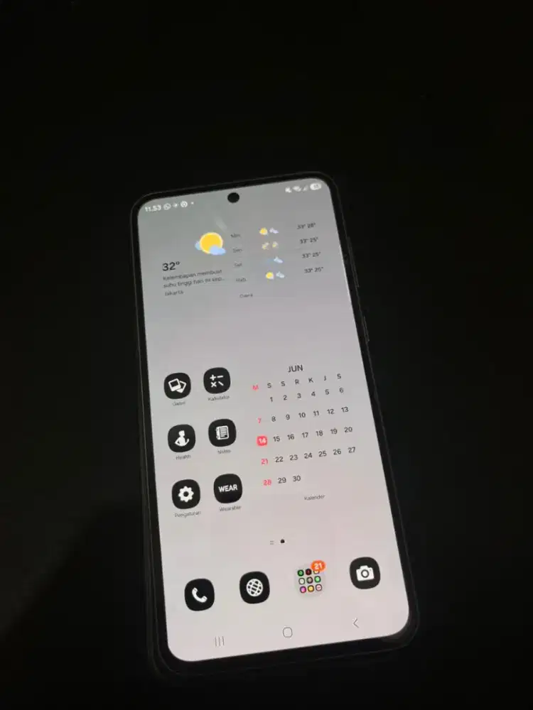 Di jual hp samsung A56 5G, pemakaian baru 4 bulan