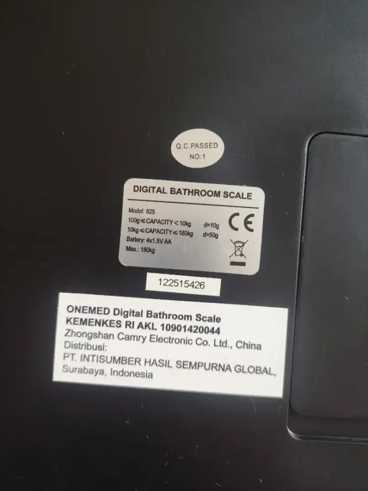 One med timbangan badan BMI body fat smart body scale