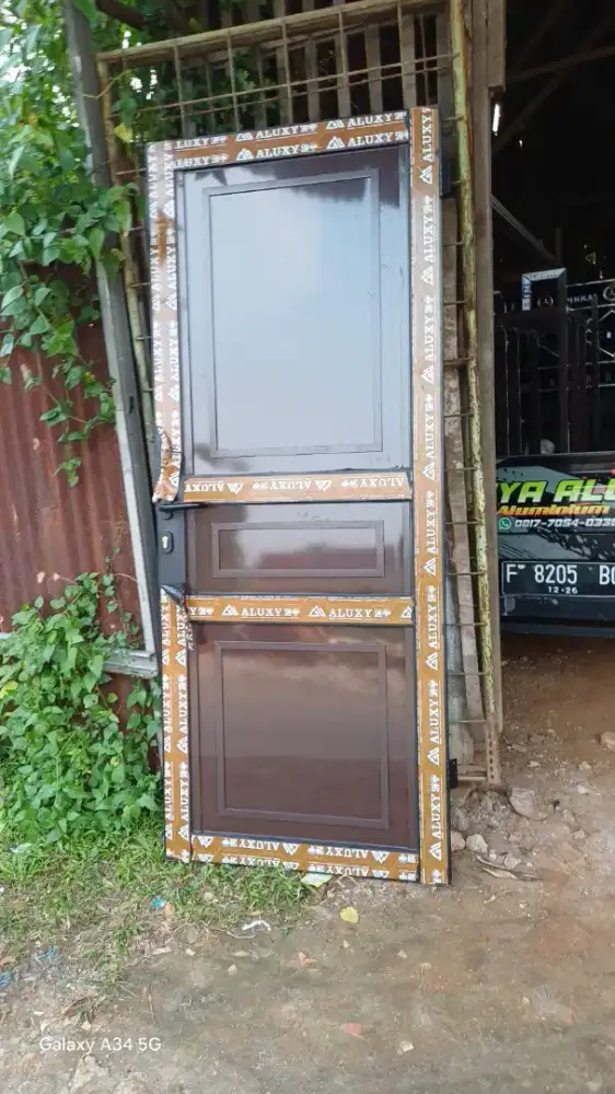 Jual kusen pintu satu dan pintu dua dari bahan aluminium dan kayu
