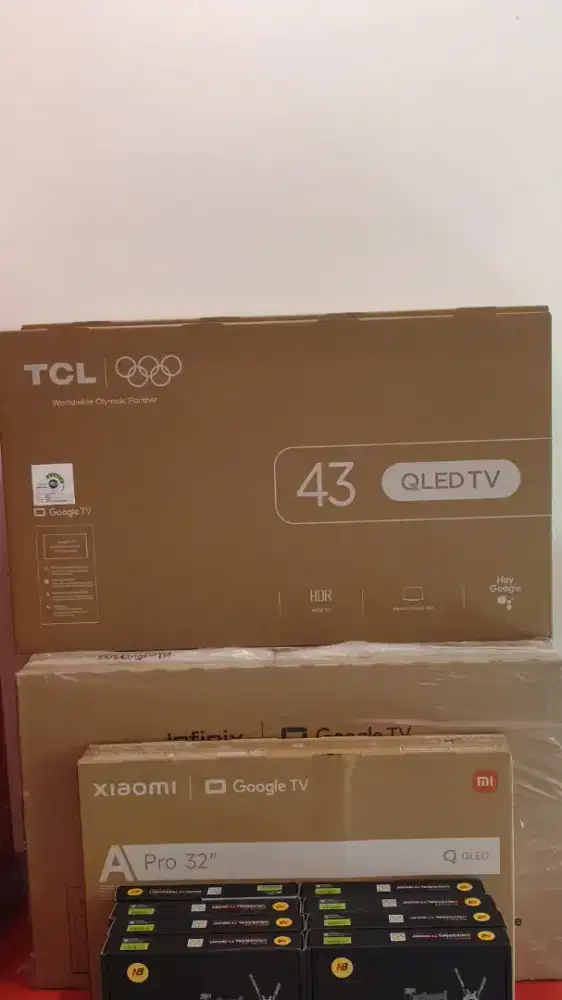 Tcl 43  50 inc google tv qled baru segel garansi resmi bisa cod