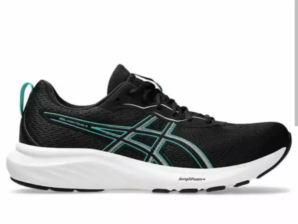 sepatu asics  gel conted 9 Black / Wave Tael