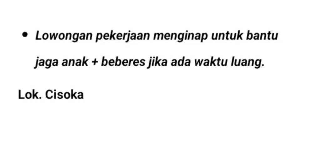 Lowongan kerja untuk art