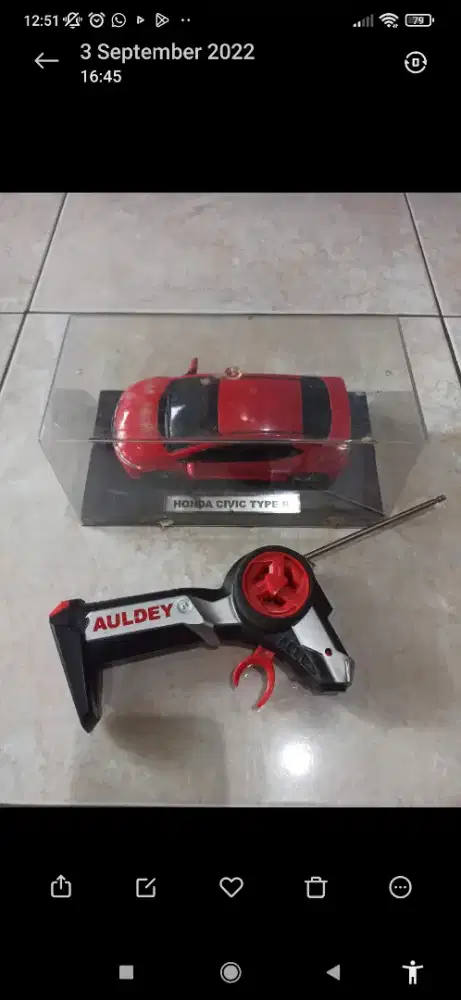 Mobil RC AULDEY Race-Tin Licensed HONDA CIVIC Type R Red RTR
