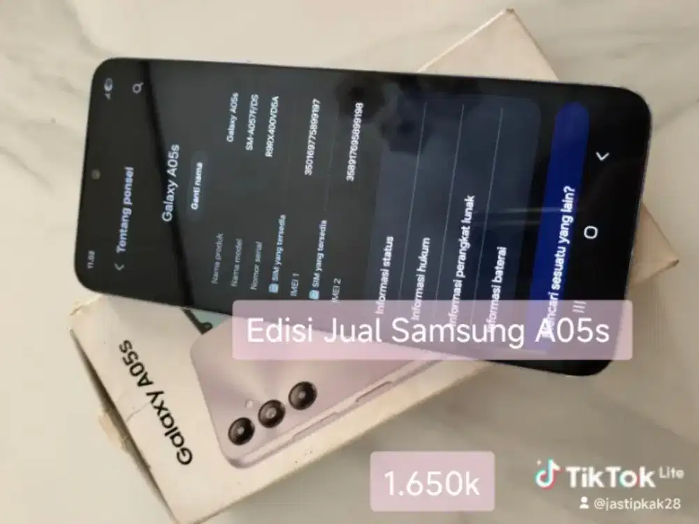 Dijual Samsung A05s 6/128Gb