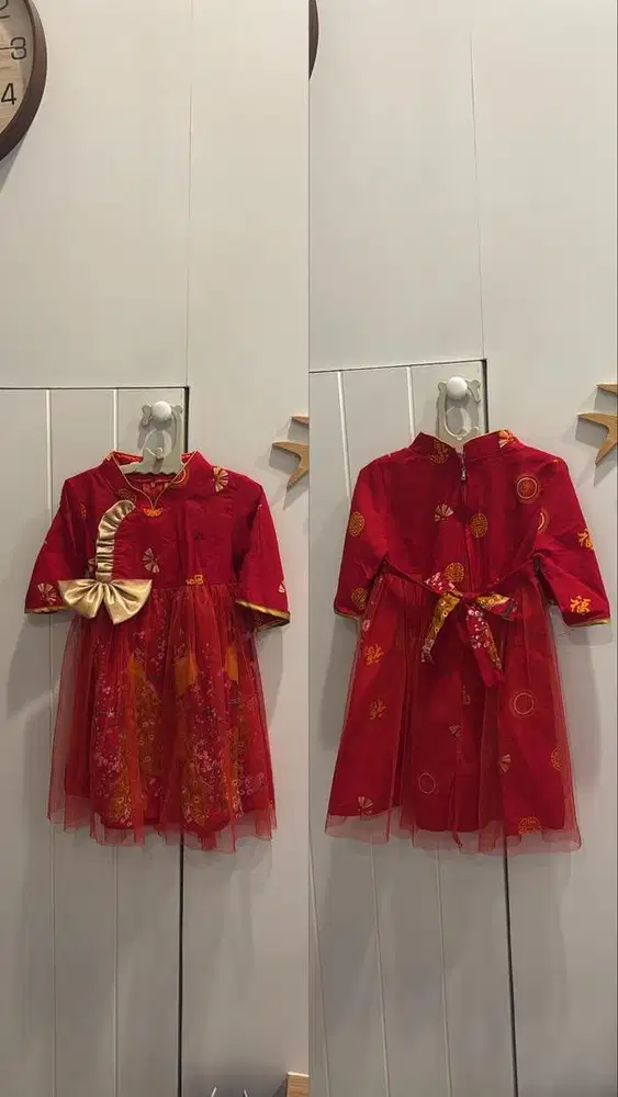 Preloved cheongsam anak perempuan usia 3 tahun