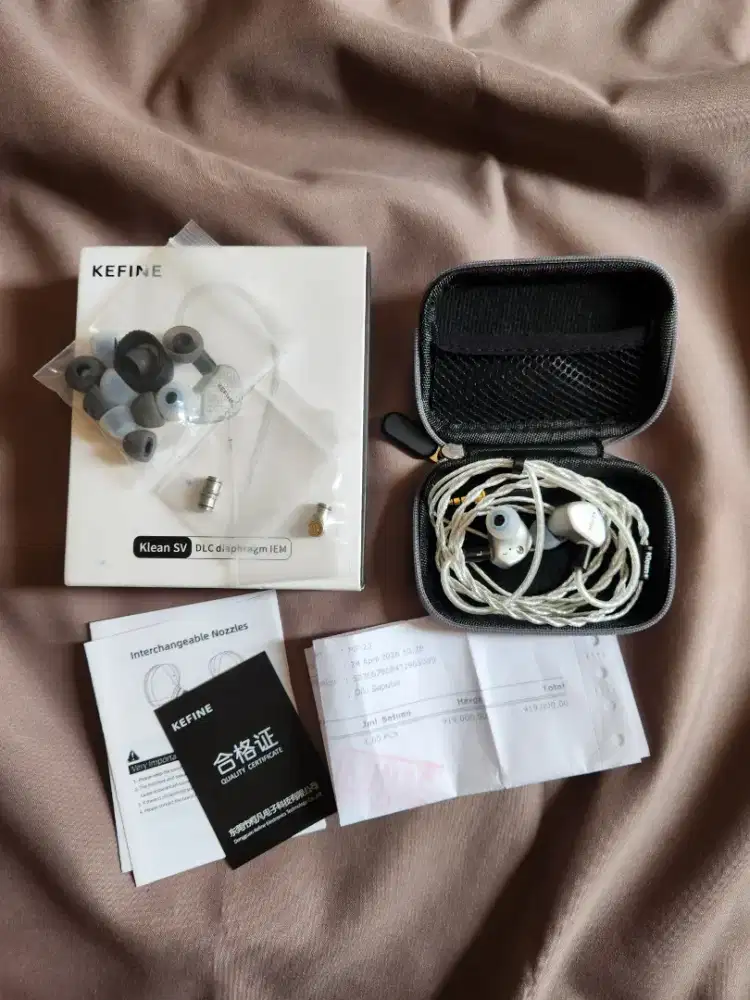 Headset IEM Kefine Klean SV Fulset Like New