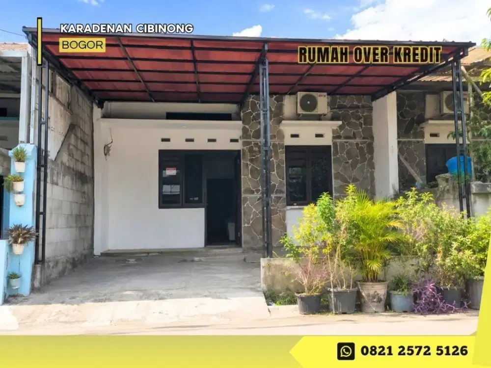 Rumah Over Kredit ccln flat sisa 8 Thn Lg 93JT di Karadenan Cibinong Bogor