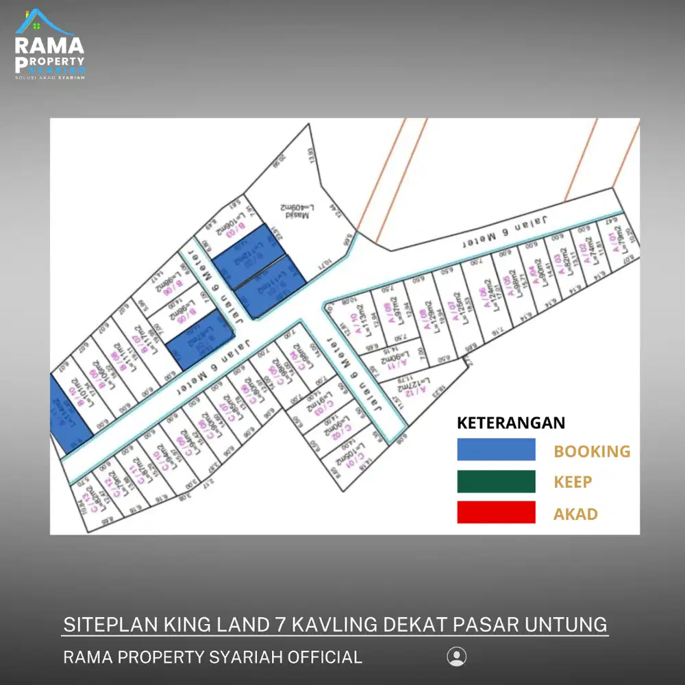 KAVLING UNTUNG SUROPATI DEKAT KEDATON N WAYHALIM DP MURAH