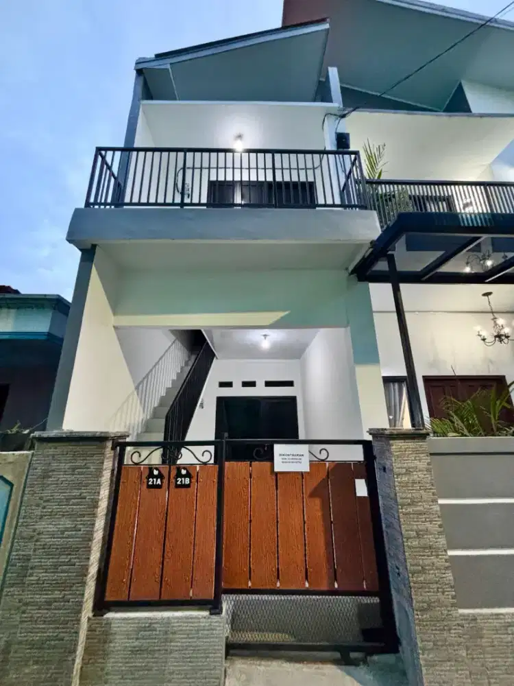 Di sewakan Rumah Baru 2LT. Lt1 harga Rp.1.500.000. Lt2 harga 2.000.000