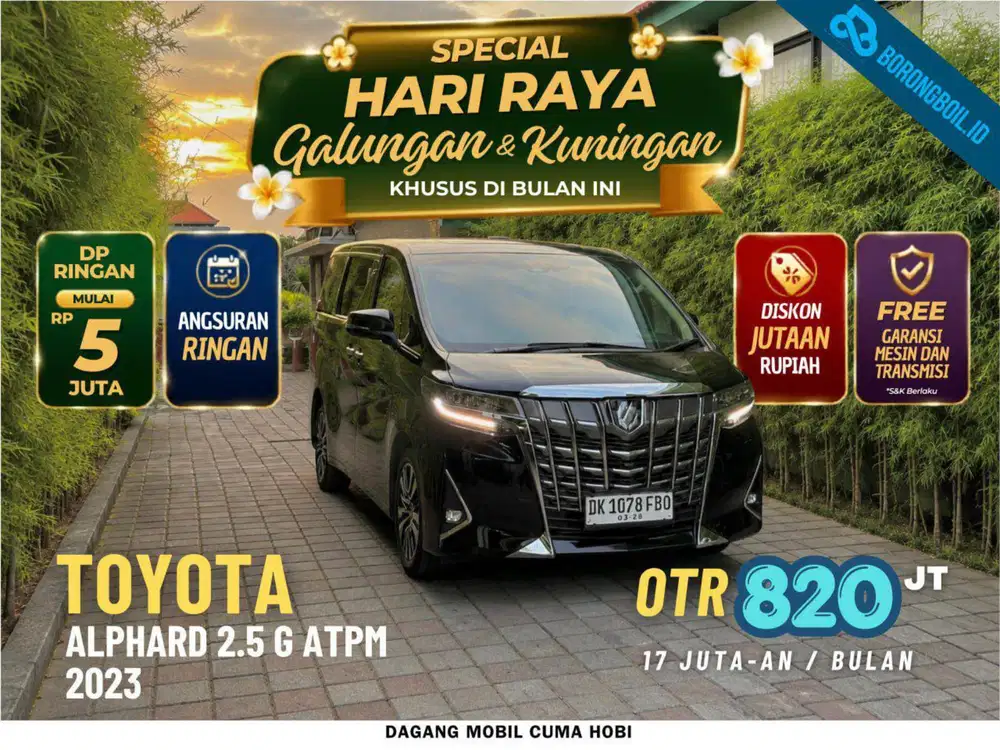 TERMURAHH TOYOTA ALPHARD 2.5 G ATPM 2023 Hitam