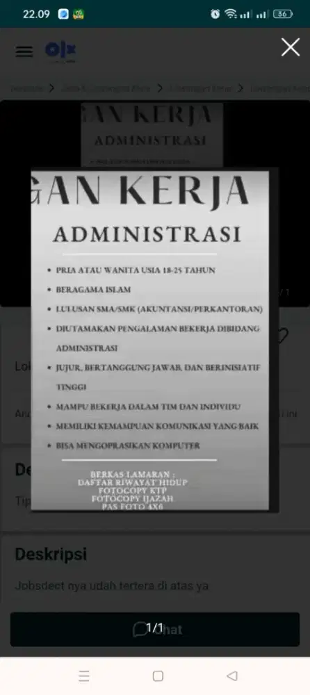 Loker admin khusus wanita
