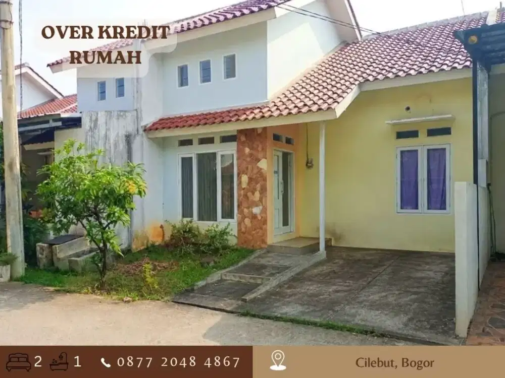 Rumah Take Over 59JT dekat Stasiun di Nuansa Alam Cilebut Asri Bogor