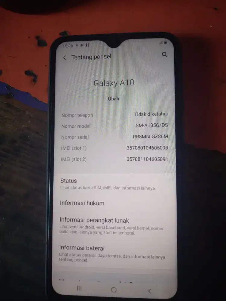 Samsung A10 dijual