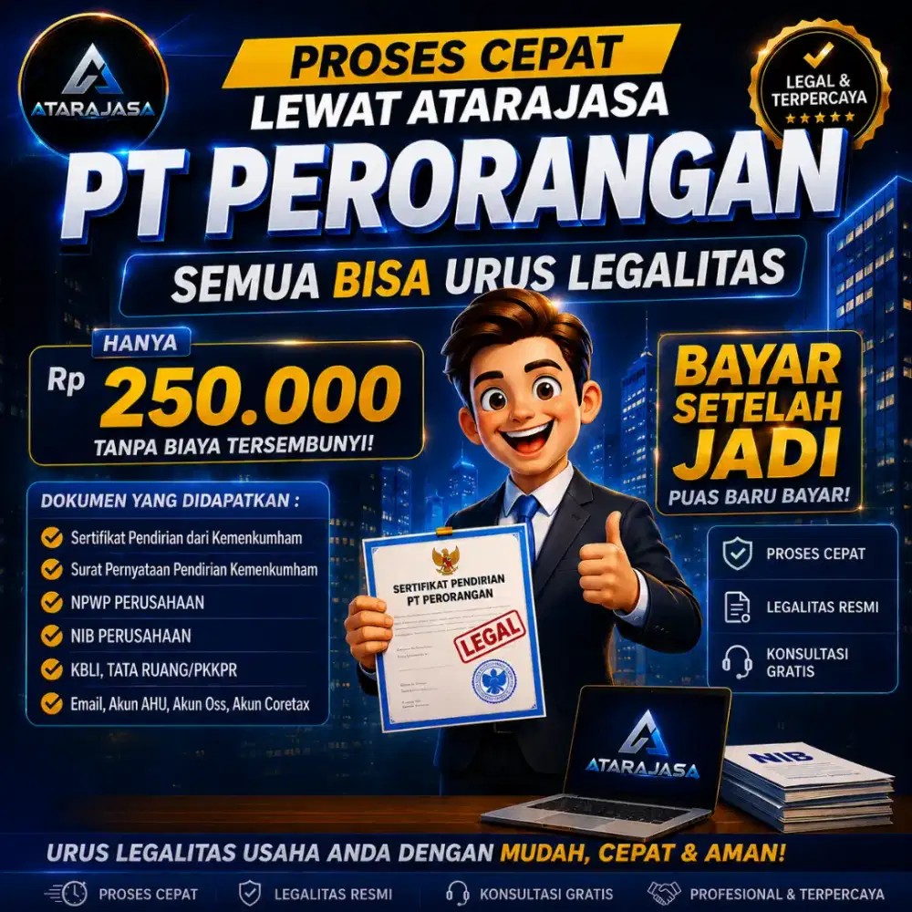 Pendirian PT perorangan Lengkap