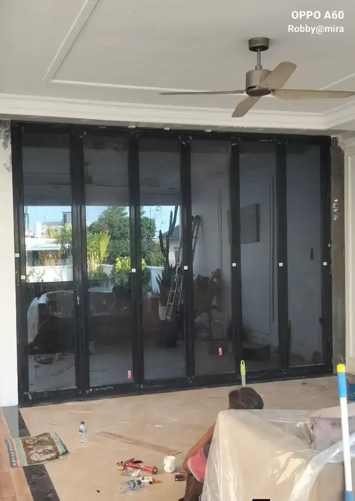 Pintu kaca, jendela kaca aluminium dan kaca tempered