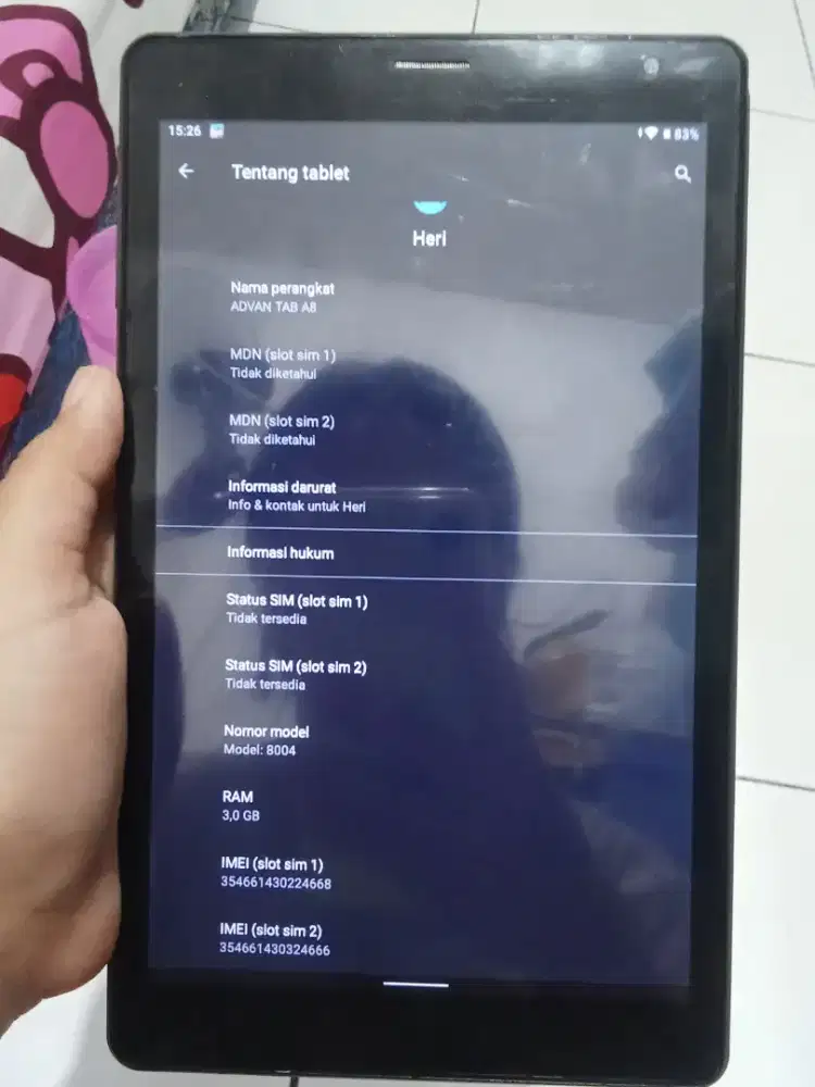 Advan a8 ram 3/32