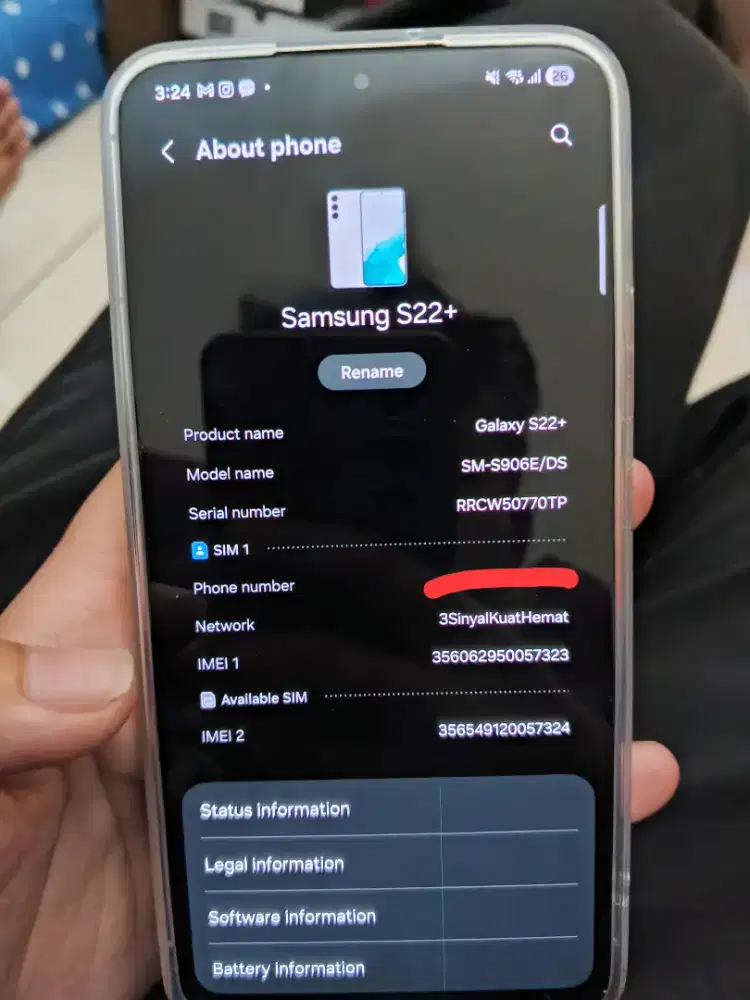 SAMSUNG S22 PLUS SECOND PEMAKAIAN SENDIRI