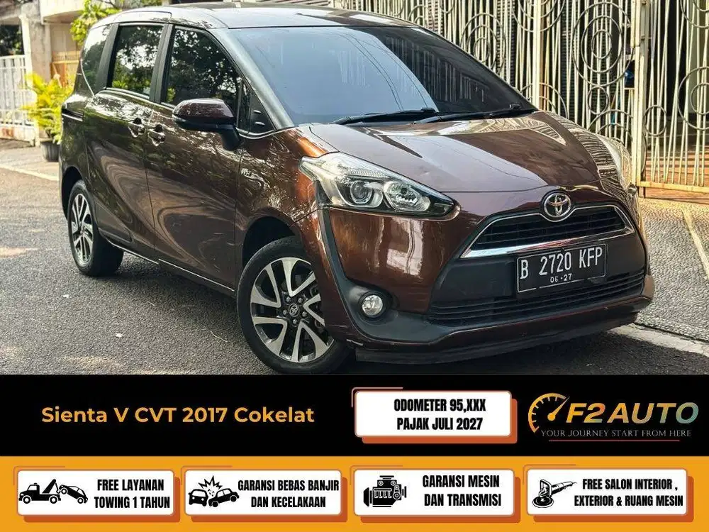 Sienta V CVT 2017 Cokelat