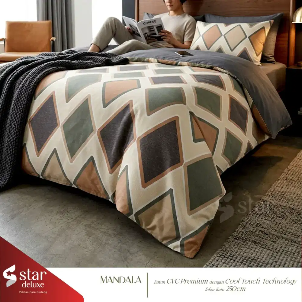 Set sprei katun minimalis star