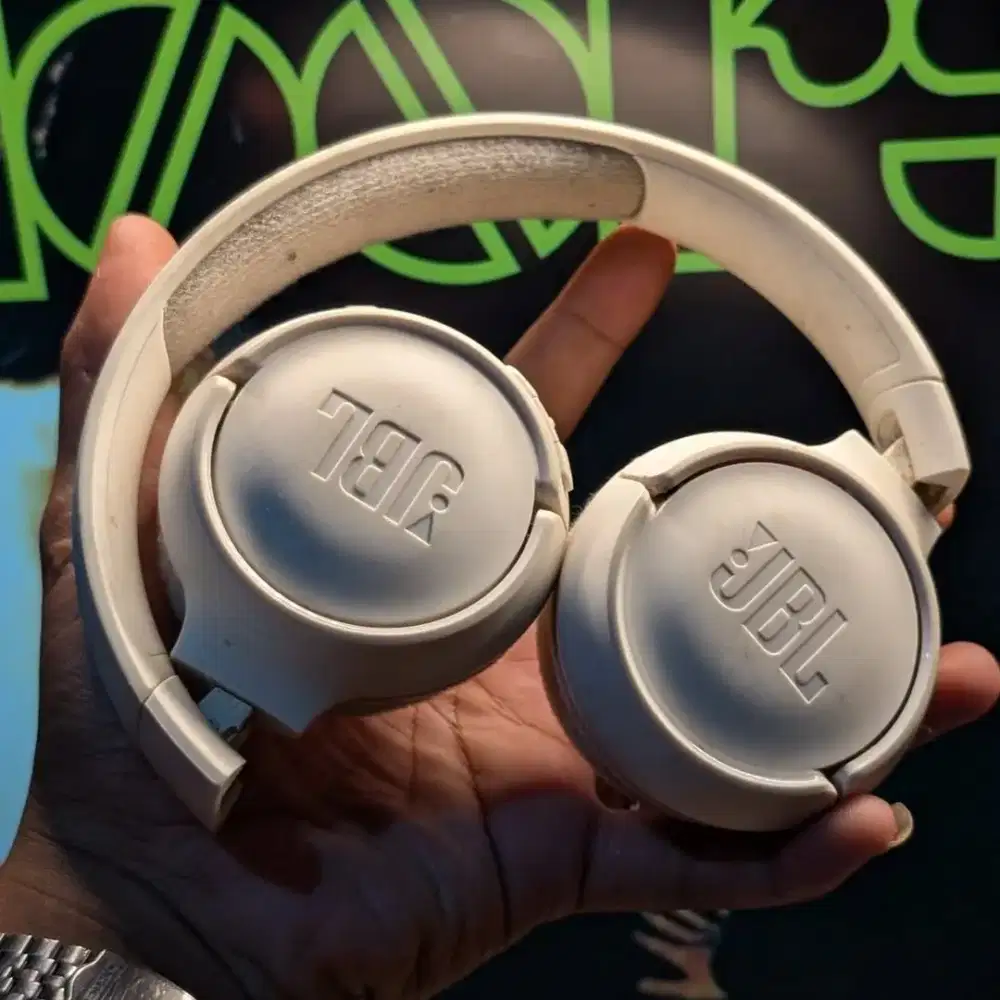 Headphone Headphones Headset From JBL Tune 500BT ( White Color )