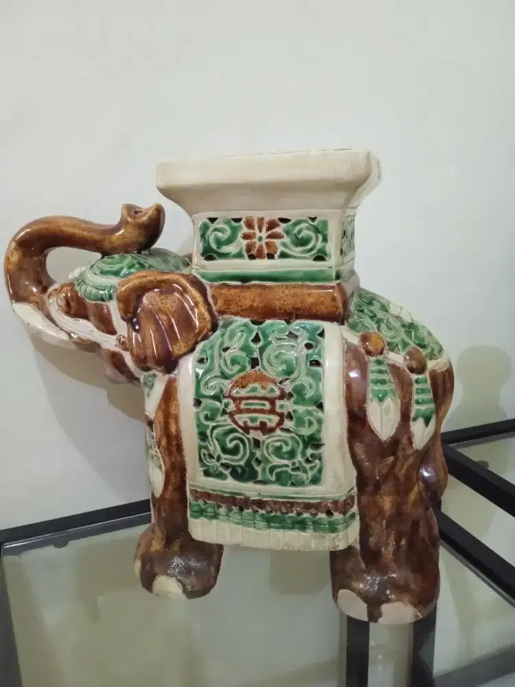 Patung gajah sancai 30 cm Jingdezhen beli di china