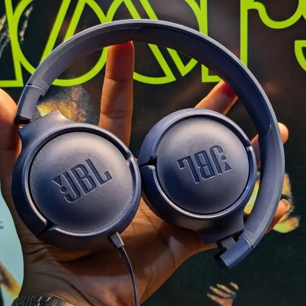 Headphone Headphones Headset From JBL Tune 500 ( Blue Color )