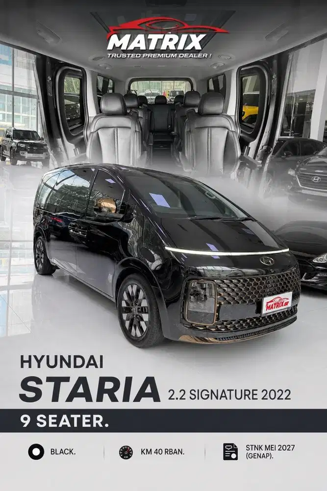 Hyundai Staria 2.2 Signature 2022 9 Seater! Hyundai staria! Hyundai!