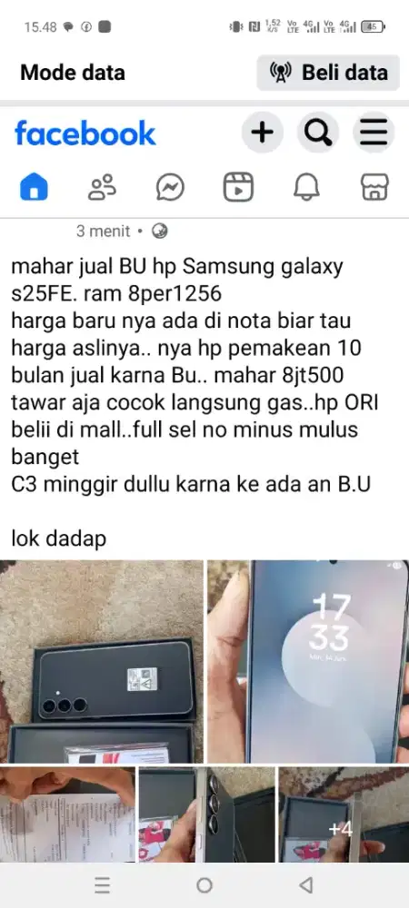 Jual hp Samsung s25FE
