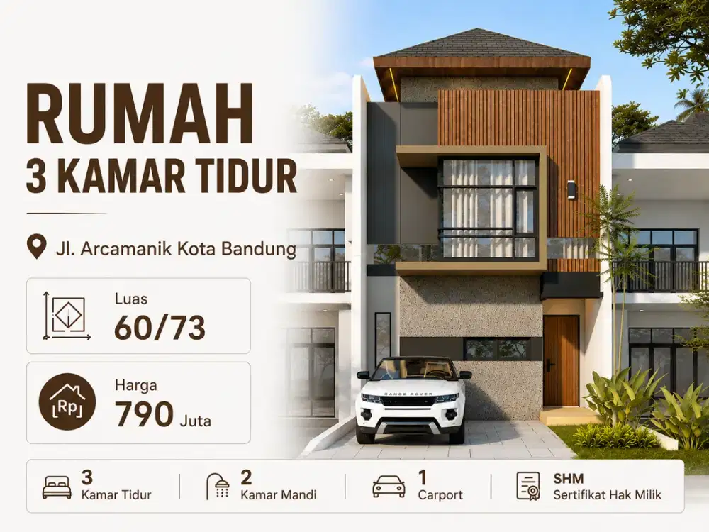 Rumah 3 Kamar Arcamanik Antapani Dekat AH Nasution Bandung