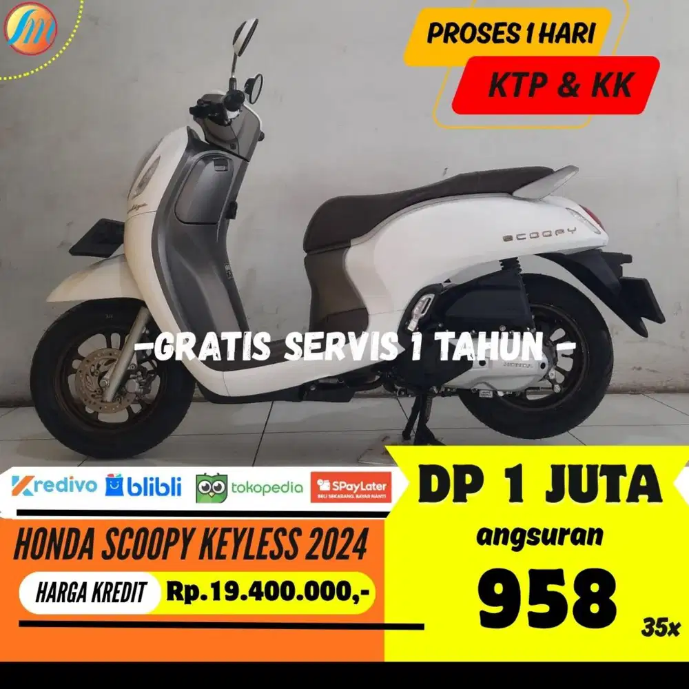HONDA SCOOPY KEYLESS 2024 KREDIT MURAH ANGSURAN SANGAT RINGAN