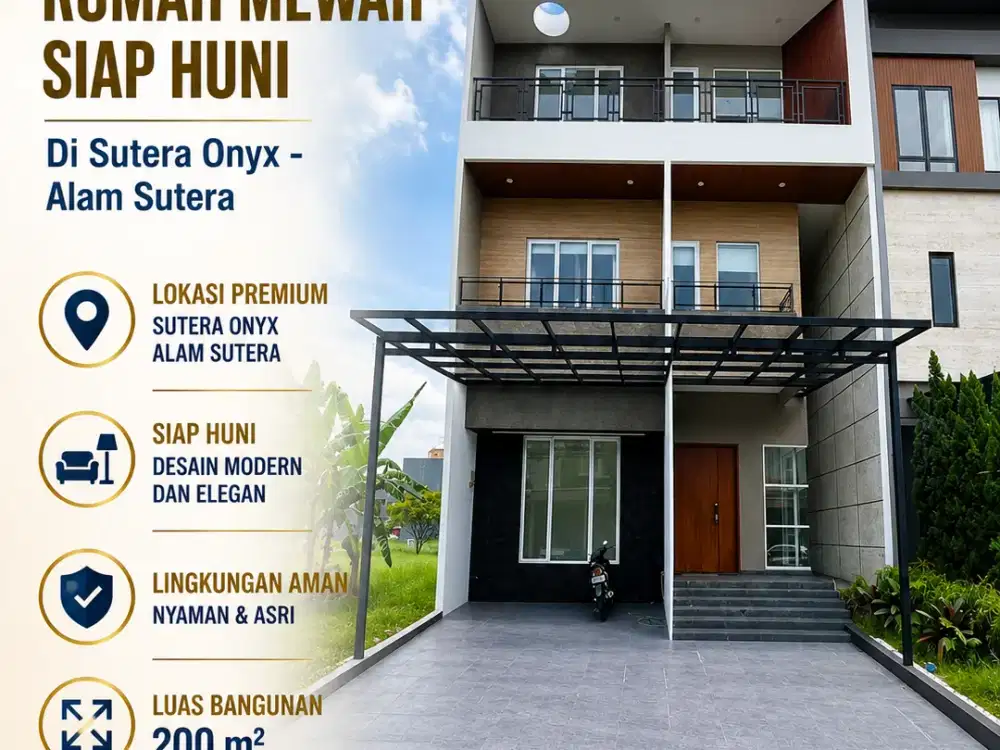 DIJUAL TURUN HARGA RUMAH MEWAH SIAP HUNI DI ALAM SUTERA