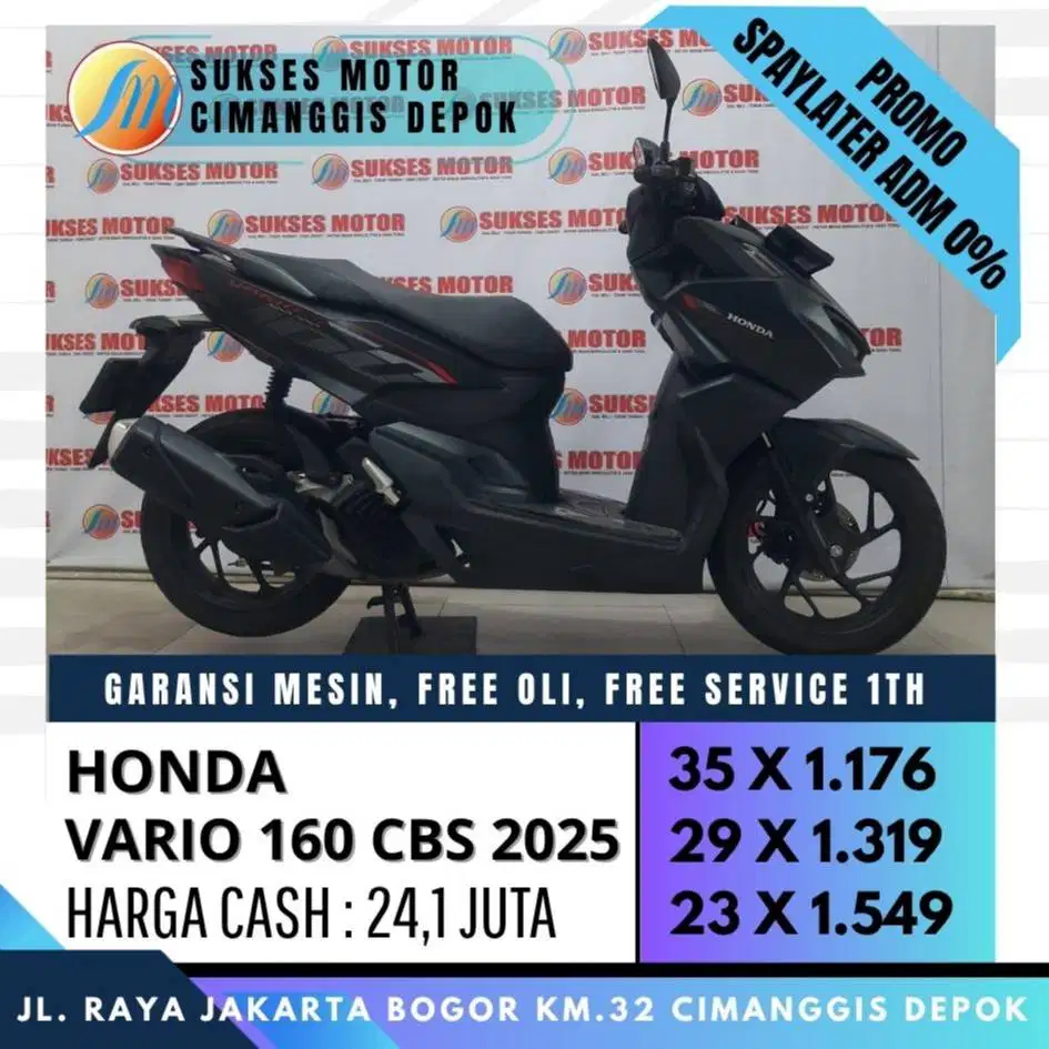 NEW VARIO 160 CBS 2025 CASH KREDIT CC PAYLATER BISA UNIT BERGARANSI