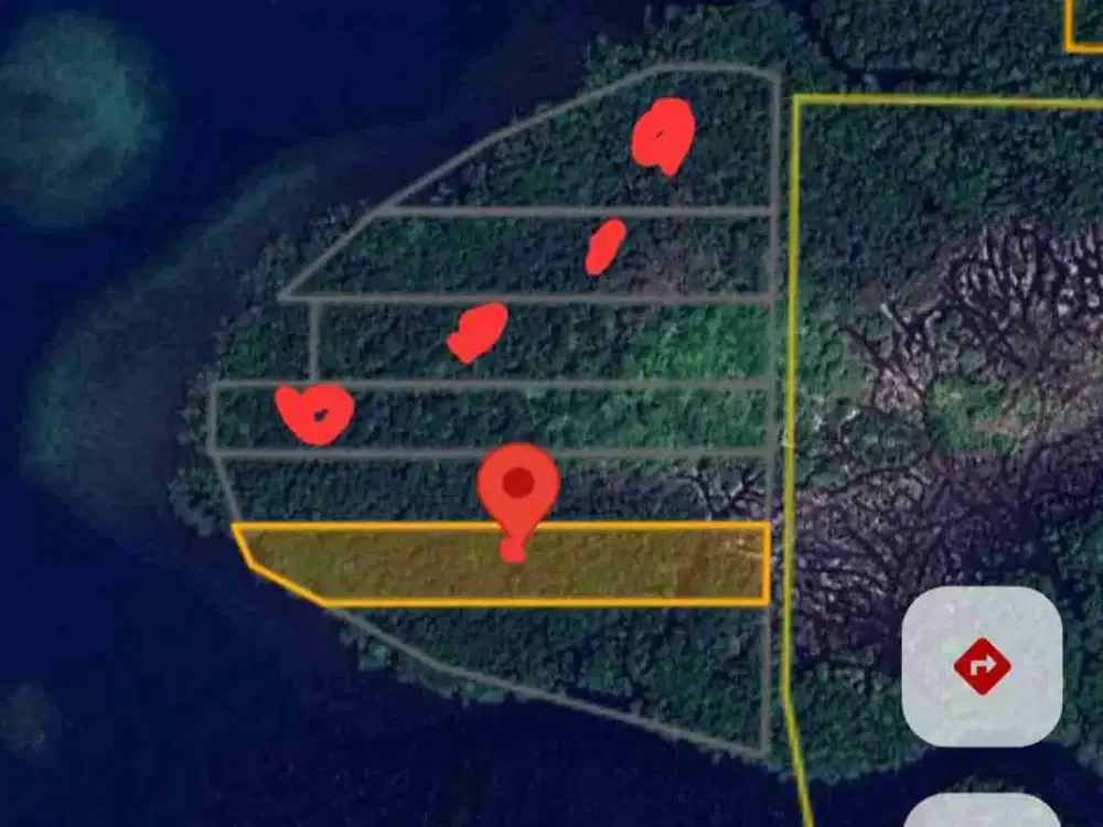 Jual Tanah 7 Hektar di Kab.Sorong Klalin 2 Pinggir Laut