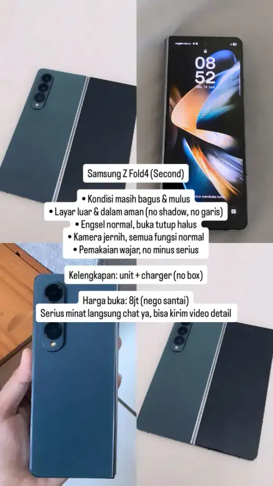 SAMSUNG Z FOLD 4 12/256GB SECOND MULUS NO MINUS