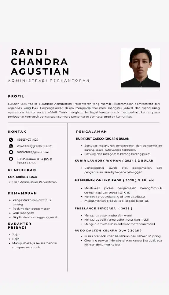 Menerima pekerjaan apasaja dan kemana saja