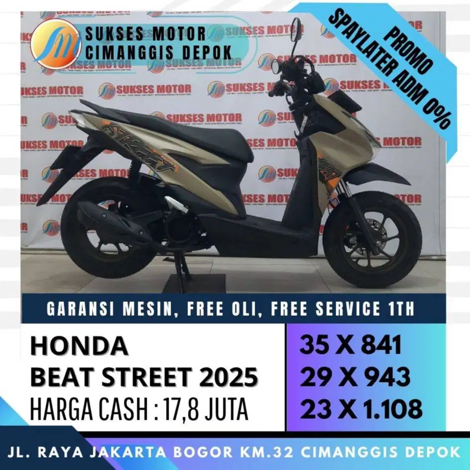 BEAAT STREET ESP 2025 CASH KREDIT CC PAYLATER BISA [SUKSES MOTOR]