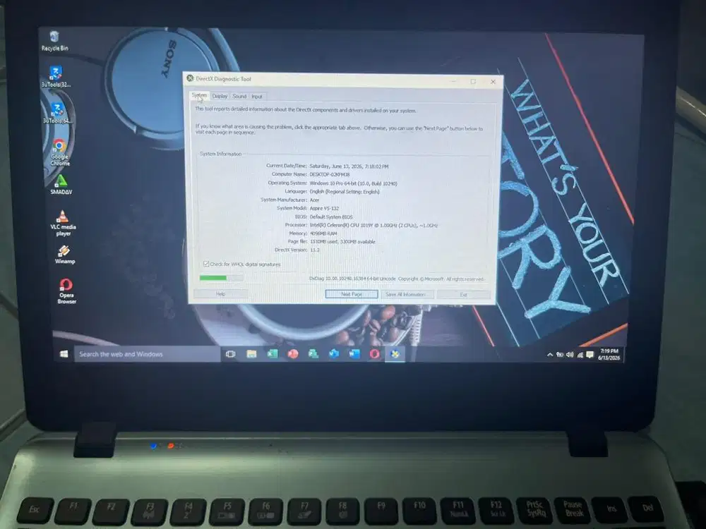 Acer V5 132 Intel Celeron 1019 y