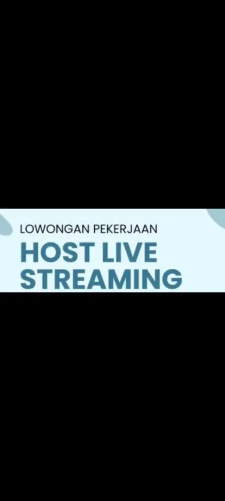 Lowongan Kerja Host live