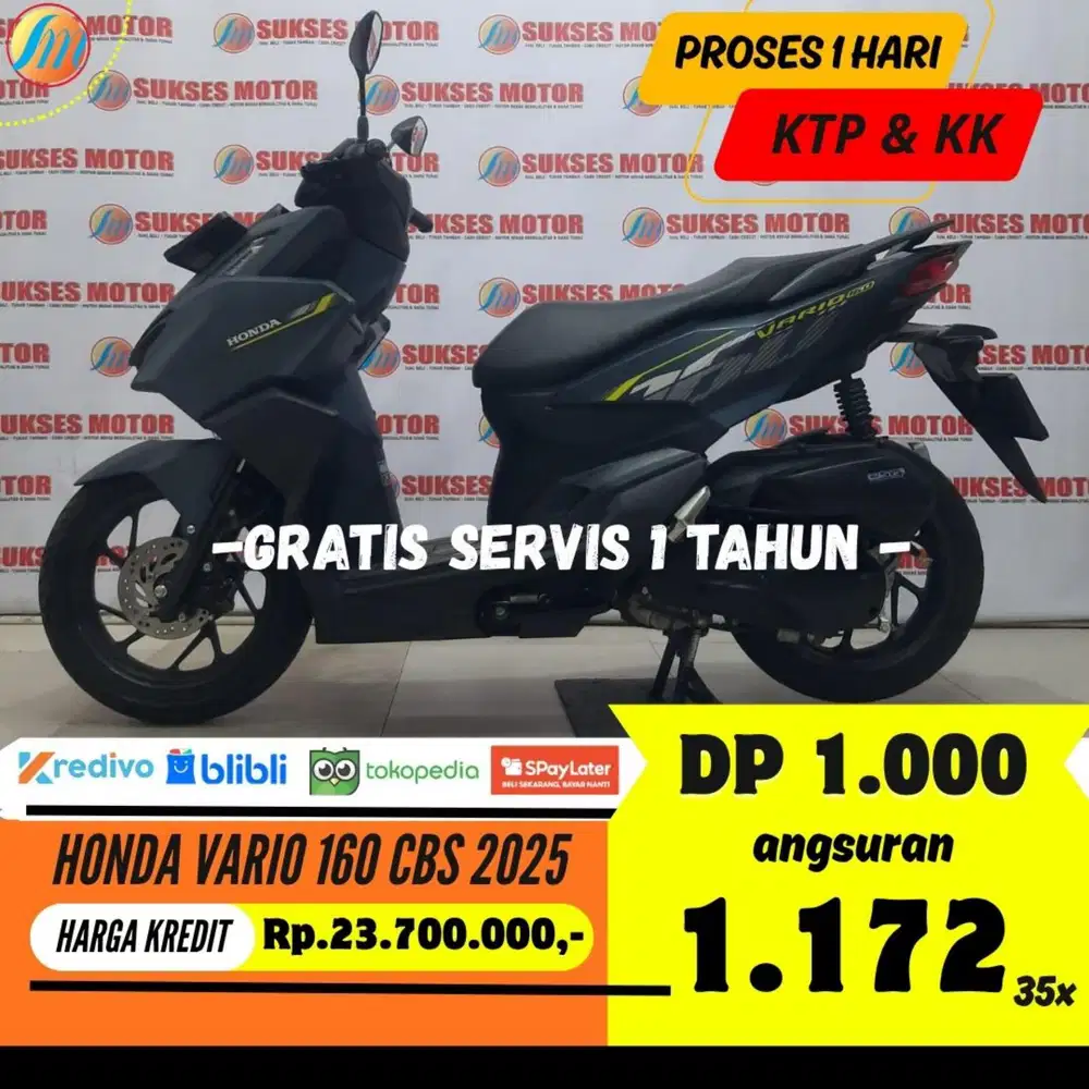 DP CUKUP 1JUTA KREDIT HONDA VARIO 160 CBS 2025 SEKEN BERGARANSI