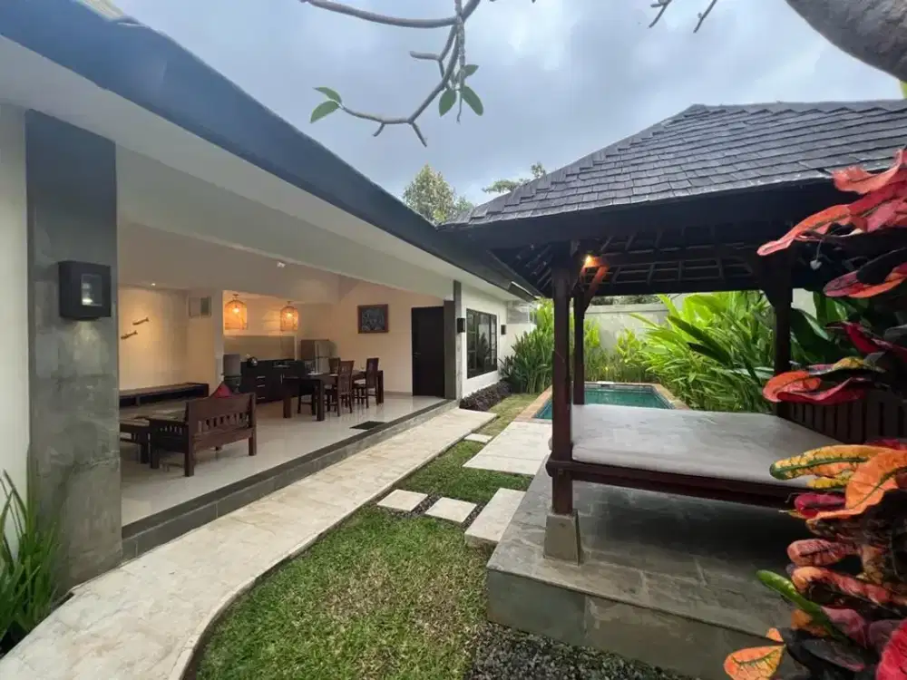 Disewakan Vila 2 Kamar Dengan Taman Luas, Fully Furnished di Pecatu Dekat Bingin