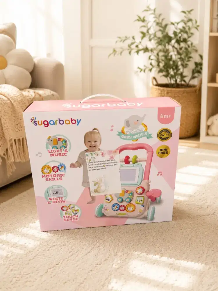 Sugarbaby My Circus Baby Walker Push Walker Baru, Belum Pernah Dipakai