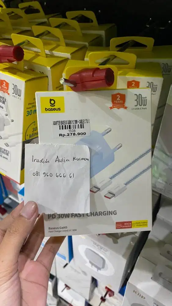 ADAPTER BASEUS GAN5 1C 30W+CABLE  C TO C