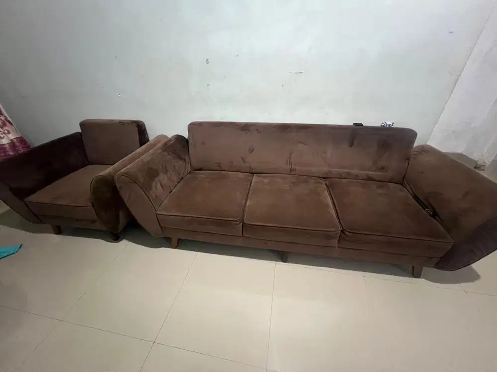 sofa bludru seat 1,2,3