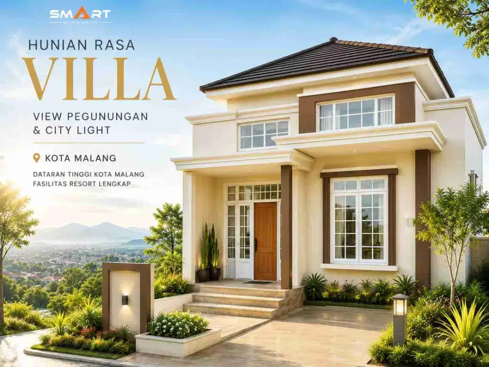 Rumah Kota Malang dengan City Light Memukau & Fasilitas Resort